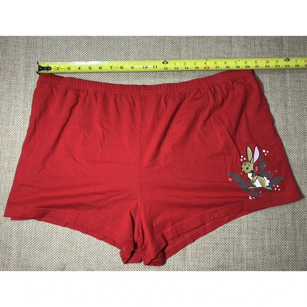 Disney Parks Minnie Mouse Lounge Set XL Red Top Shorts Pajamas Lightweight - Picture 7 of 12